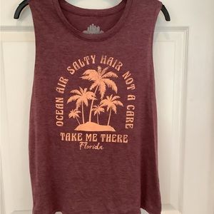 Tank top - Ocean Air Salty Hair Not A Care Take Me There